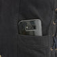 M Boss Motorcycle Apparel BOS13003 Men's Blue Denim Motorcycle Side Lace Vest with Quick Draw Pocket