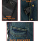 M Boss Motorcycle Apparel BOS13003 Men's Blue Denim Motorcycle Side Lace Vest with Quick Draw Pocket