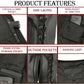 M Boss Motorcycle Apparel BOS13508 Men's Black Side Lace Leather Vest with Quick Draw Pocket
