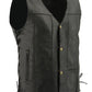 M Boss Motorcycle Apparel BOS13508 Men's Black Side Lace Leather Vest with Quick Draw Pocket
