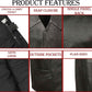 M-Boss Motorcycle Apparel BOS13514T Men’s Black Classic Western Style Conceal/Carry Biker Leather Vest in TALL SIZES