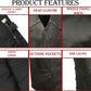 M-Boss Motorcycle Apparel BOS13516T Men’s Black ‘Tall Size’ Conceal and Carry Classic Biker Leather Vest