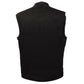 M Boss Motorcycle Apparel Apparel BOS13520 Men's Black Snap Front Denim Club Style Vest