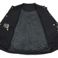 M Boss Motorcycle Apparel Apparel BOS13520 Men's Black Snap Front Denim Club Style Vest