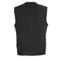 M-Boss Apparel BOS13521 Men's Black Snap Front Denim Club Style Vest with Conceal and Carry Pocket