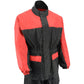 M-Boss Motorcycle Apparel BOS19500 Men’s Black and Red 2-Piece Motorcycle Rain Suit