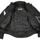 M Boss Motorcycle Apparel BOS22702 Ladies Black Mesh Racer Jacket with Full Armor