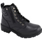 M Boss Motorcycle Apparel BOS49300 Ladies 7 inch Black Rally Style Leather Motorcycle Boots