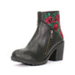 Hot Leathers BTL1008 Ladies Black Wild Roses Zipper Boot