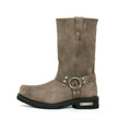 Hot Leathers BTM1003 Men's Stone Wash Brown 11-inch Tall Harness Leather Boots
