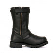 Hot Leathers BTM1005 Men's Black 10-inch Tall Round Toe Engineer Leather Boots with Lug Sole