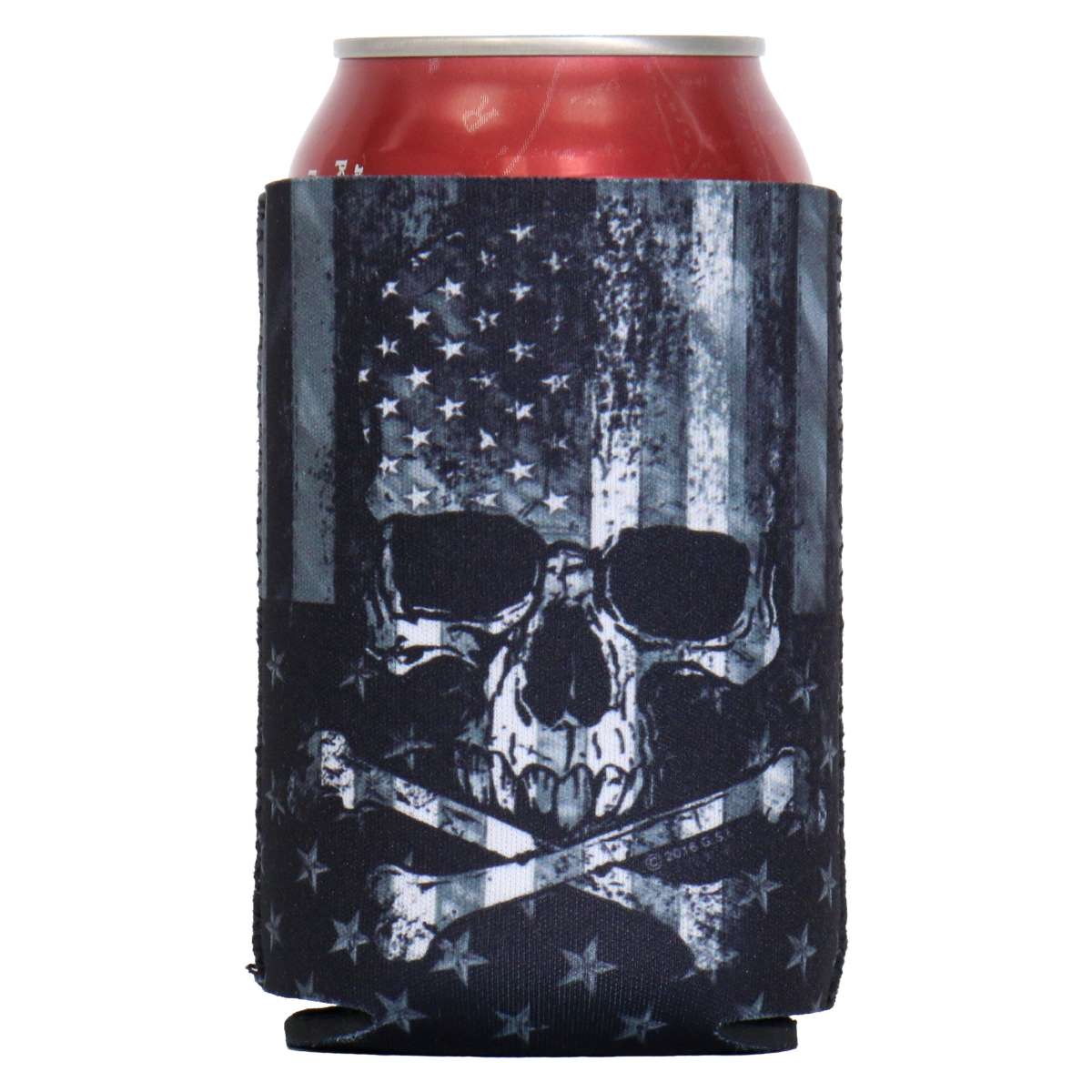 Hot Leathers Gray Skull Can Wrap BVK3001