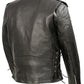 Men’s Premium Buffalo Leather Motorcycle Jacket with and Adjustable Side Laces BZ1511