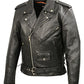 Men’s Premium Buffalo Leather Motorcycle Jacket with and Adjustable Side Laces BZ1511