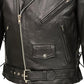 Men’s Premium Buffalo Leather Motorcycle Jacket with and Adjustable Side Laces BZ1511