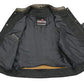Men’s SOA Black Premium Buffalo Leather Club Style Motorcycle Rider Vest with Patch Access BZ6010