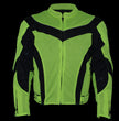 Xelement CF-6019-66 Men's 'Invasion' Neon Green Textile Motorcycle Jacket wit X-Armor Protection