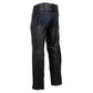 Milwaukee Leather USA MADE MLCHM5001 Men's Black 'Cloak' Classic Premium Leather Motorcycle Chaps