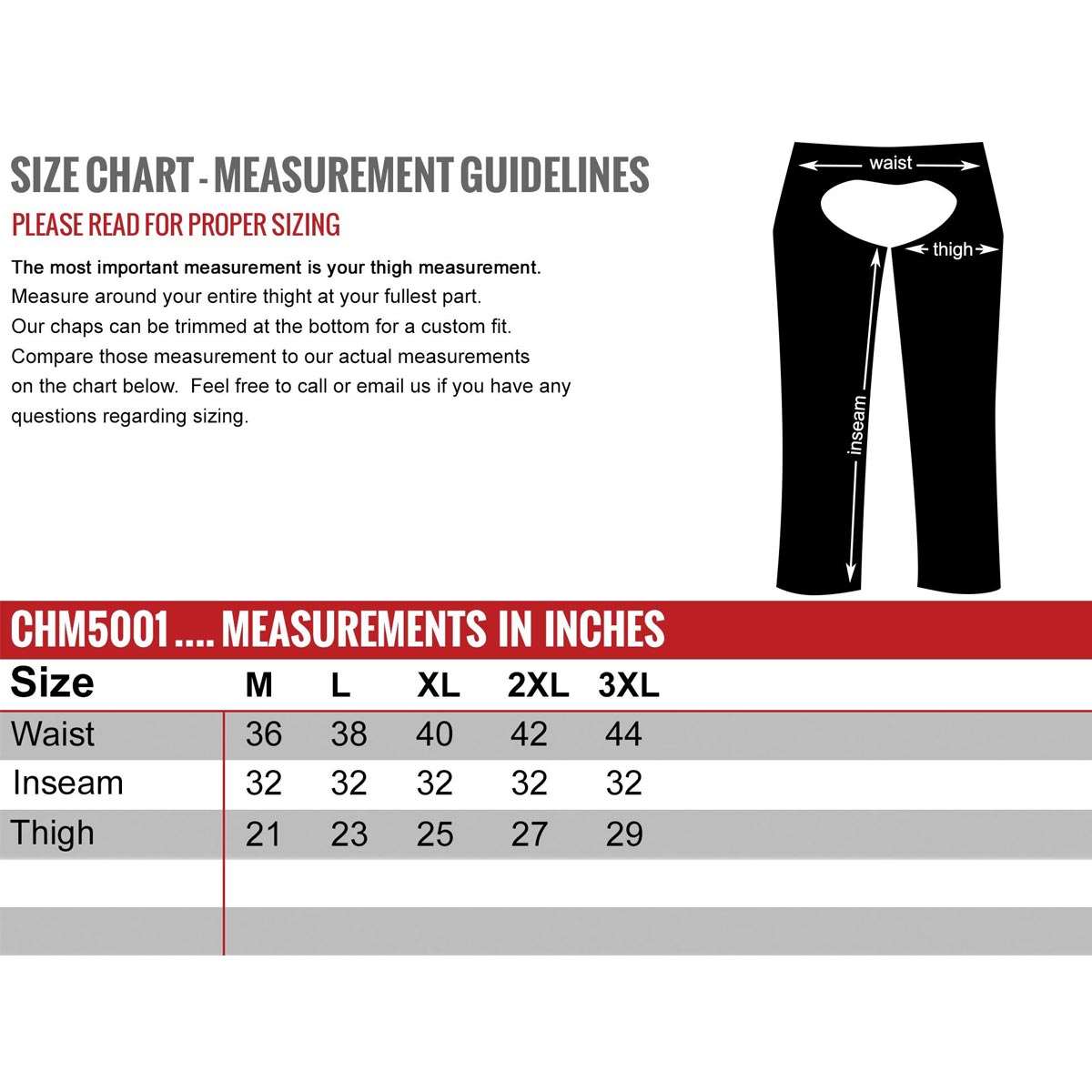 Milwaukee Leather USA MADE MLM5571 Men's Black Rough Rider Premium Leather Motorcycle Chaps with Thermal Liner