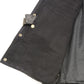 Club Vest CVM1360 Men's Classic Side Lace Blue Denim Vest with Snap Buttons