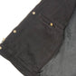 Club Vest CVM3011 Men's Side Lace Black Denim Vest with Leather Trim Accents
