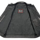 Club Vest CVM3712 Men’s Black Side Lace Leather Vest with Seamless Back Design