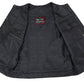 Club Vest CVM3721 Men’s Black Collarless Leather Motorcycle Vest