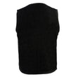 Milwaukee Leather DM1310 Men's Black Classic Denim Western Style Cowboy Biker Vest with Snap Button Closure