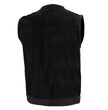 Biker's Edge DM1937 Men's Black Snap Front Denim Club Style Motorcycle Biker Rider Vest