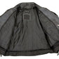 Genuine Leather EL1055 Men's Black Classic Vented ‘Braided’ Moto Jacket with Utility Pocket