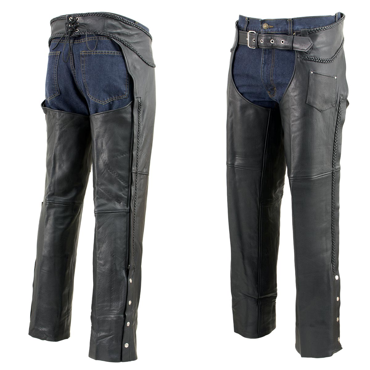 Event Leather EL1117BBO Black Braided Real Leather