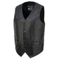 Event Leather EL1310GO Classic Snap Button Black Motorcycle Leather Vest for Men - Riding Club Adult Motorcycle Vests