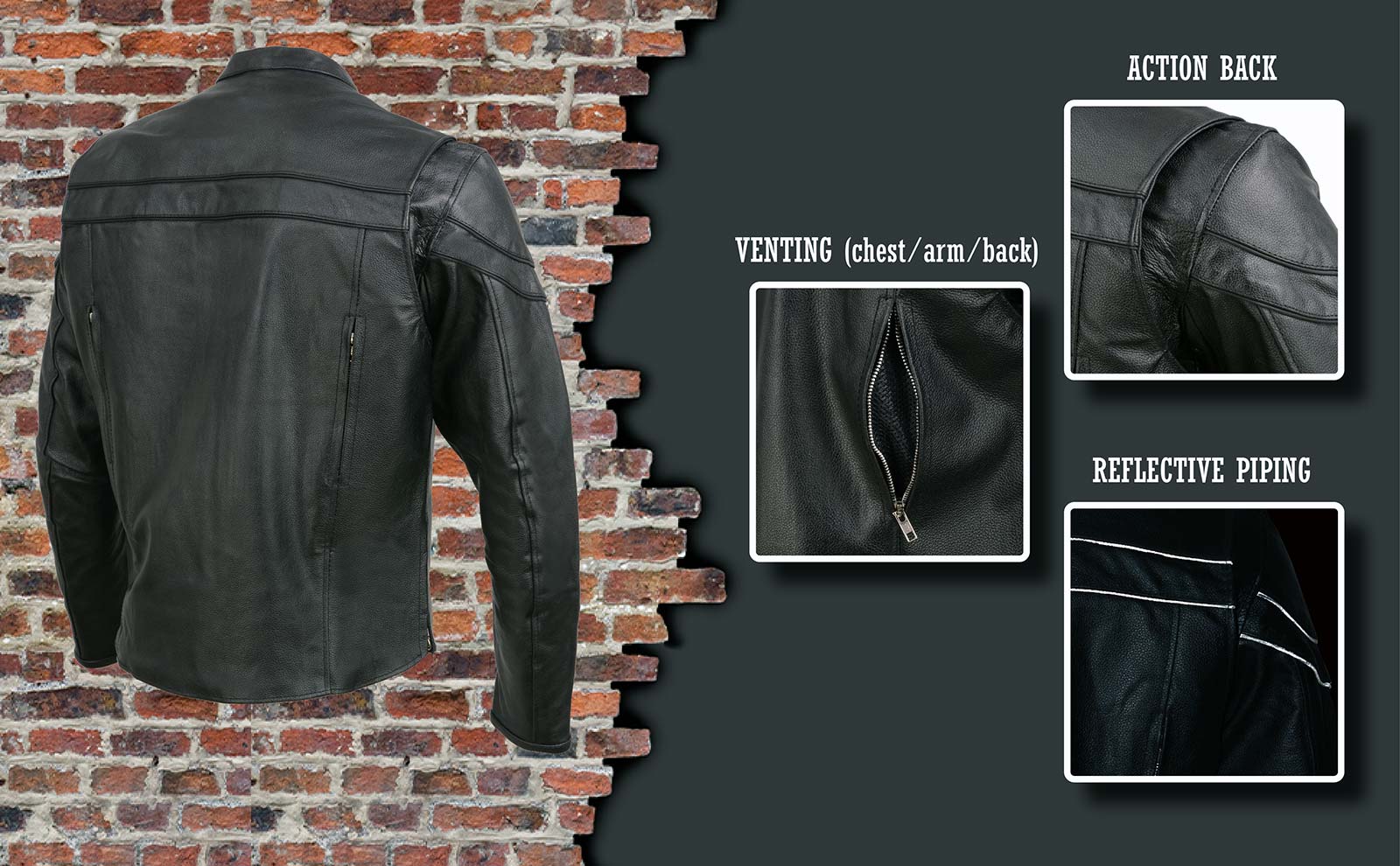 Event Leather Men's Black Sporty Scooter Crossover