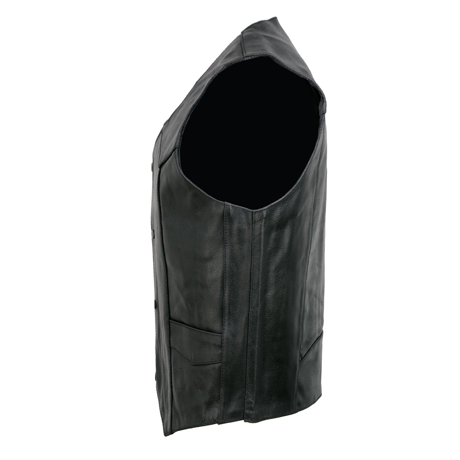 Event Leather EL5310 Black Motorcycle Leather Vest for Men