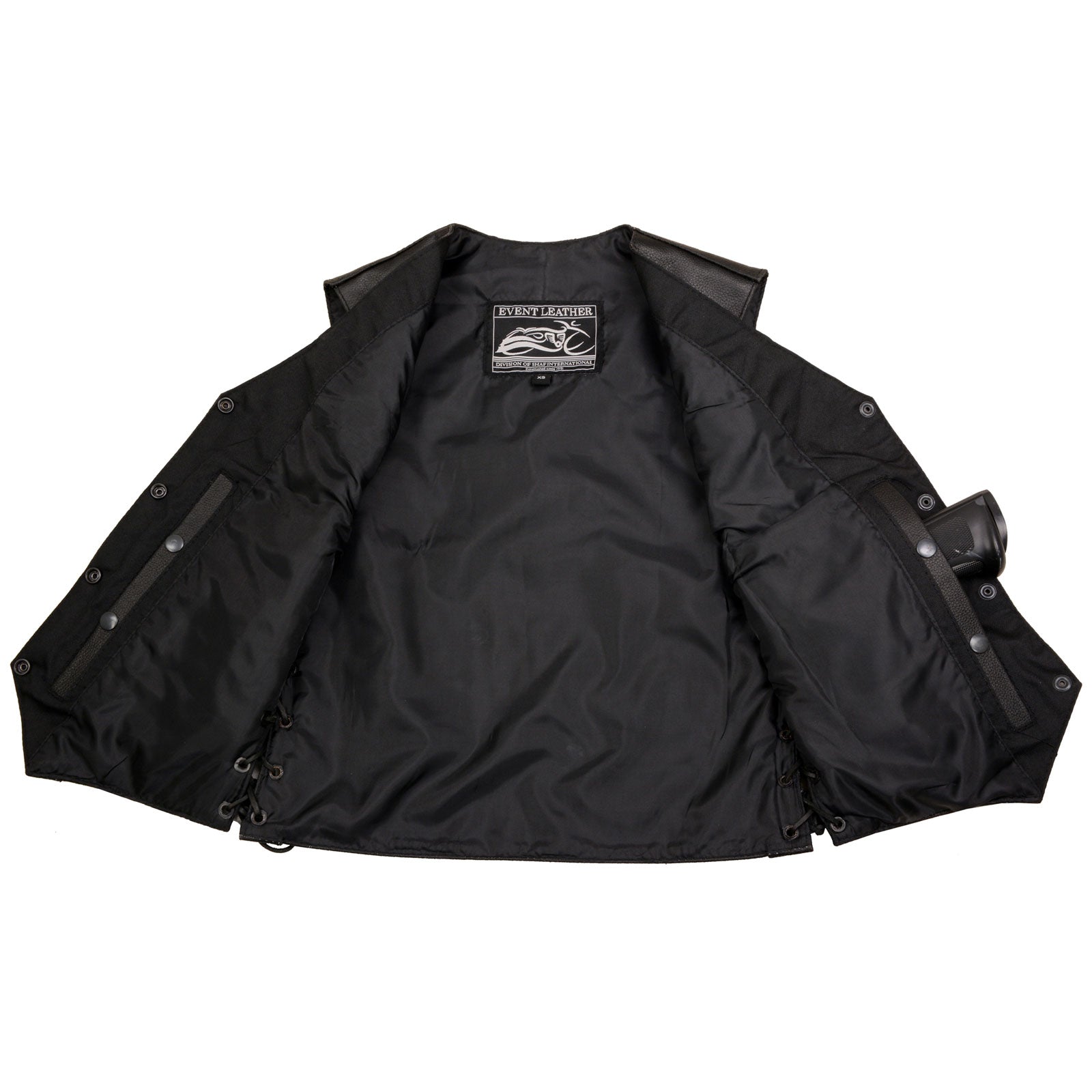 Event Leather ELL4900 Women's 'Love to Ride' Black Leather