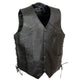 Event Leather ELM3900 Men's Motorcycle Riders Black Leather Vest with Embossed Native American Head