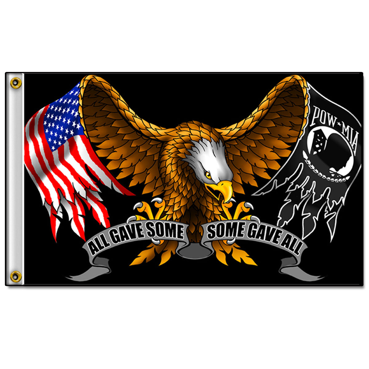 Hot Leathers FGA1019 All Gave Some Eagle Flag