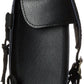 First Manufacturing FIBAG8501 Black Leather Braided Motorcycle Bar Bag