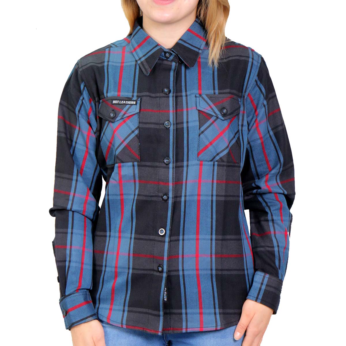 Hot Leathers FLL3007 Ladies 'Long Live The King' Flannel Shirt
