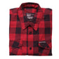 Hot Leathers FLM2002 Men's Black and Red Long Sleeve Flannel Shirt