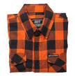 Hot Leathers FLM2007 Men's Orange and Black Long Sleeve Flannel Shirt