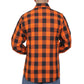 Hot Leathers FLM2007 Men's Orange and Black Long Sleeve Flannel Shirt