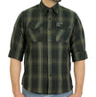 Hot Leathers FLM2018 Men's Black and Green Long Sleeve Flannel Shirt