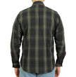 Hot Leathers FLM2018 Men's Black and Green Long Sleeve Flannel Shirt