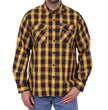 Hot Leathers FLM2036 Men's Yellow Red and Black Long Sleeve Flannel Shirt