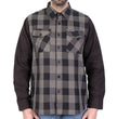 Hot Leathers FLM2042 Men's Black And Gray 2 Toned Long Sleeve Flannel Shirt