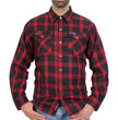Hot Leathers FLM3001 Men's Red and Black Long Sleeve Flannel Shirt