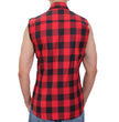 Hot Leathers FLM5001 Men’s Black and Red Sleeveless Cotton Flannel Shirt