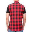 Hot Leathers FLM5001 Men’s Black and Red Sleeveless Cotton Flannel Shirt