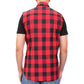 Hot Leathers FLM5001 Men’s Black and Red Sleeveless Cotton Flannel Shirt